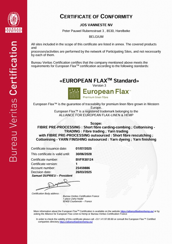 European Flax Standard